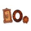 Image 1 : Three Carved Wooden Oval and Rectangle Picture Frames