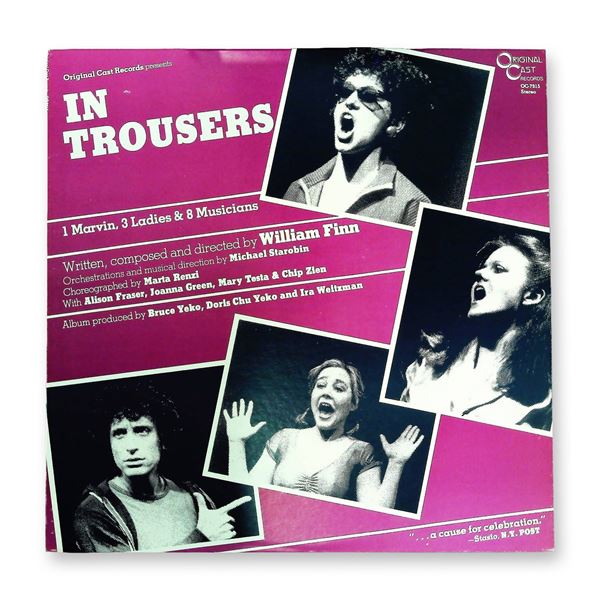 IN TROUSERS (1979) Original Cast Recording Album by William Finn