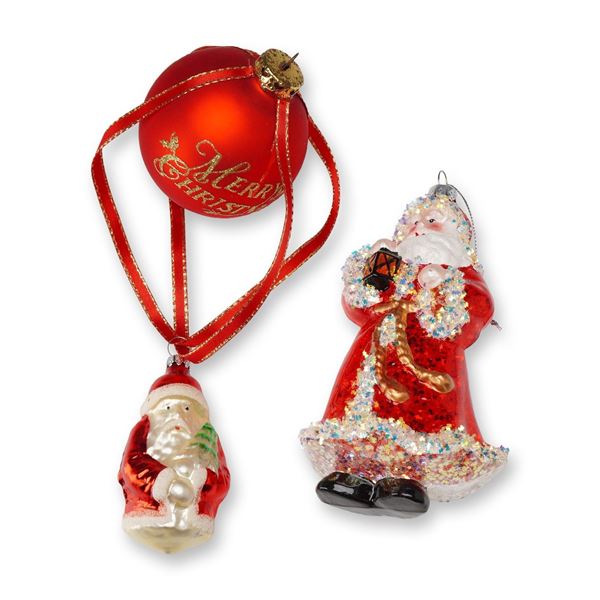 2pc Santa Clause Themed Christmas Tree Ornaments