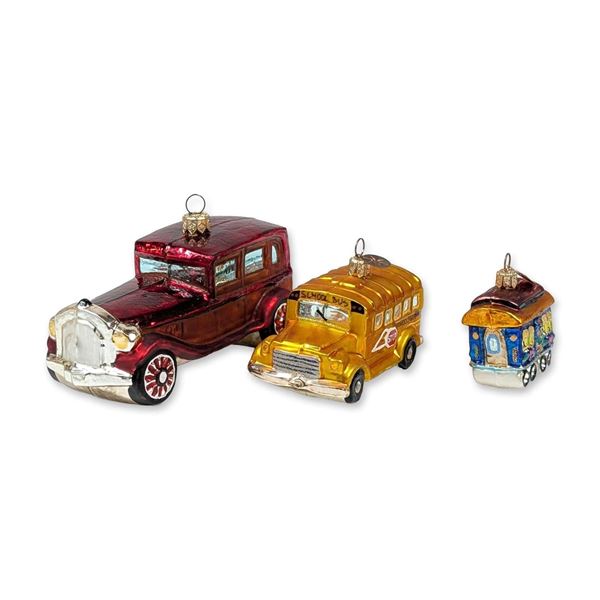 Three Christopher Radko Little Gem Ornaments