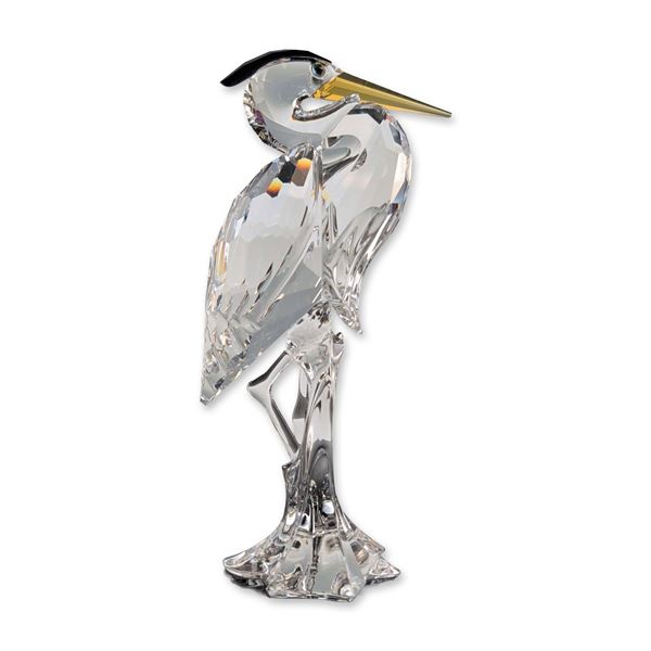Swarovski Crystal Silver Heron Figurine
