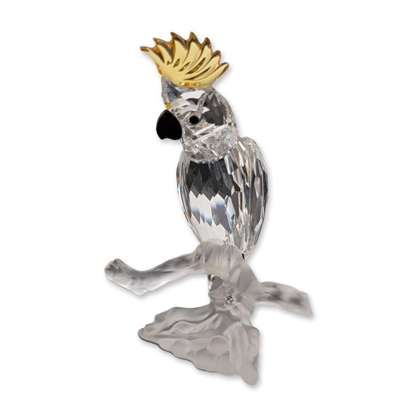 Swarovski Silver Crystal Bird Figurine, Cockatoo