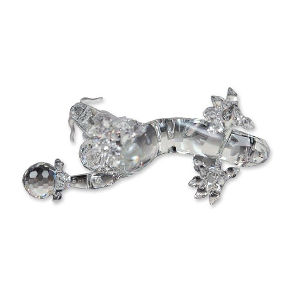 2pc Swarovski SCS 1997 Fabulous Creatures Crystal Dragon with Title Plaque