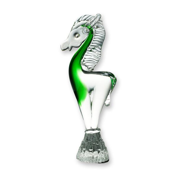 Murano Sommerso Art Glass Prancing Horse