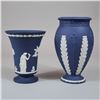 Image 2 : Two Wedgwood Cobalt Blue Jasperware Vases