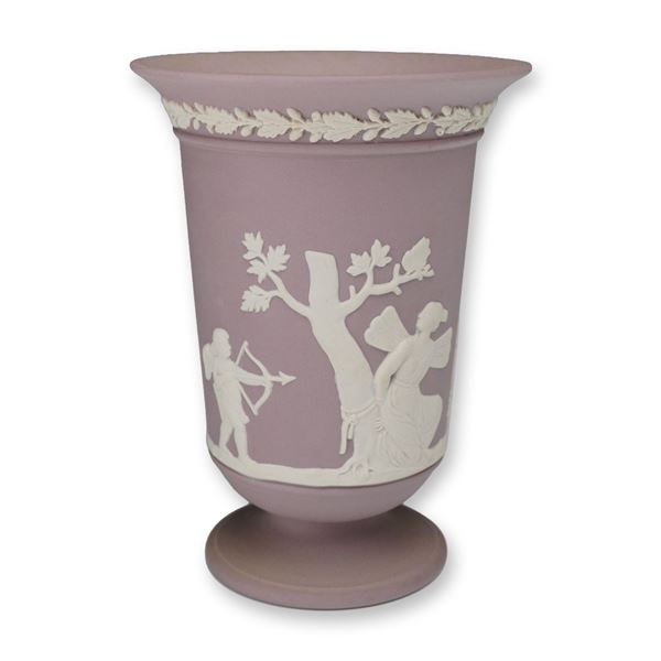 Wedgwood Lilac Jasperware Pedestal Vase