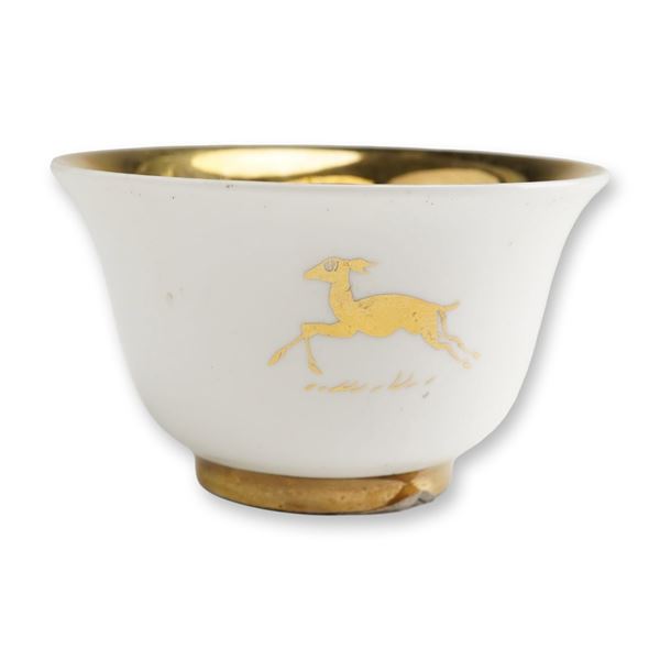 Wedgwood Gilded Bone China Small Bowl with Deer Decoration