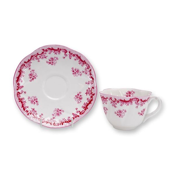 Shelley England Dainty Pink Floral Cup and Saucer Set