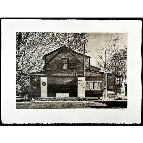 John Baeder (1938) Serigraph House With Trailer signed