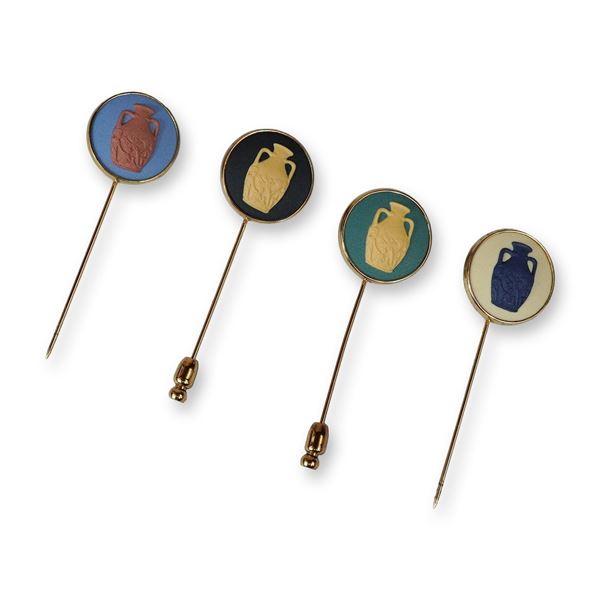 4pc Wedgwood International Seminar Commemorative Pins