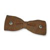 Image 1 : Orange Tweed Clip-On Bow Tie with Wedgwood Buttons