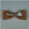 Image 2 : Orange Tweed Clip-On Bow Tie with Wedgwood Buttons