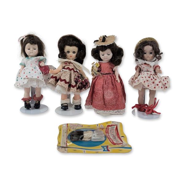 5pc Vintage 1950s Cosmopolitan Ginger & Ginny-Type Dolls