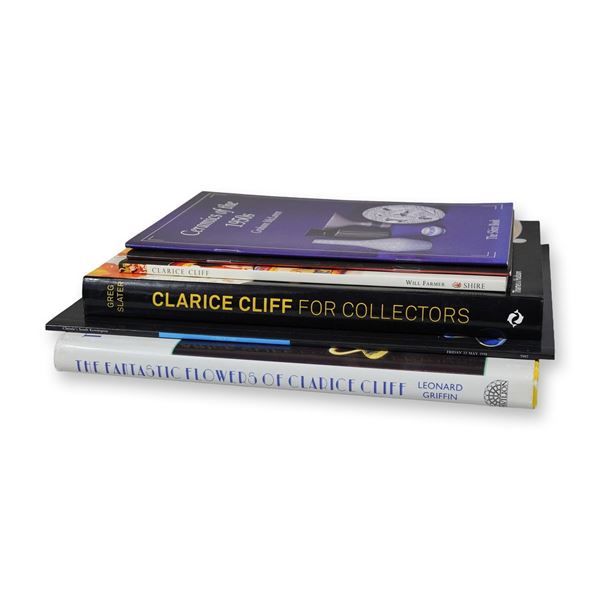 6pc Collection of Reference Books and Catalogs on Clarice Cliff and Art Deco Ceramics