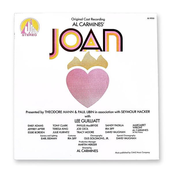 Original Cast Recording, Al Carmines' Joan LP Record