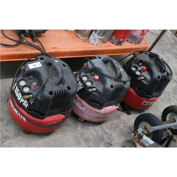 3-CP  150  PSI  Portable Pancake Air Compressor - 3 X $