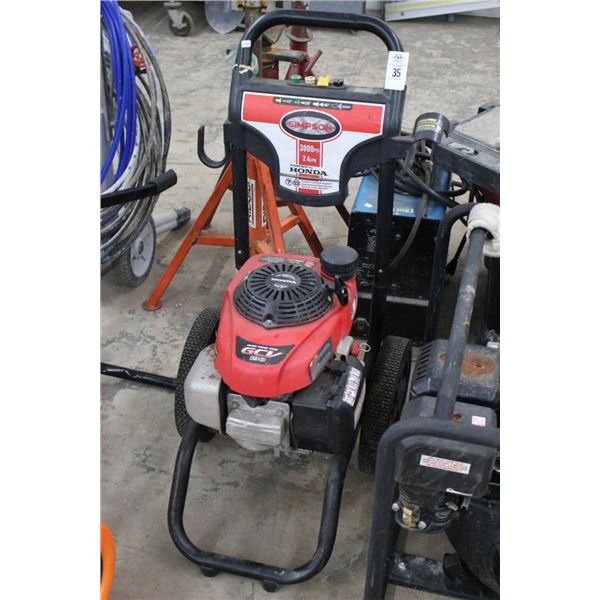 Honda GCV  190   3000 PSI  Gas Portable Pressure Washer - No Hose