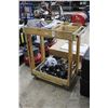 Image 1 : Wooden Cart w/Plumbing Hardware