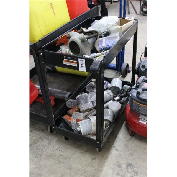 Small Metal 2 Tier Cart w/Asst. Hardware, PVC  Glue