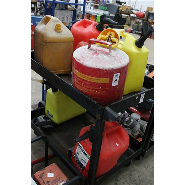 Asst. Fuel Cans - Most w/Fuel