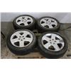 Image 1 : Chevy  5 Lug Chrome Alloy Wheels/Tires - Set of 4