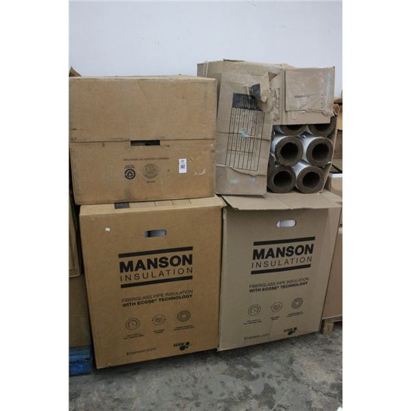 Manson Fiberglass Pipe Insulation On Pallet