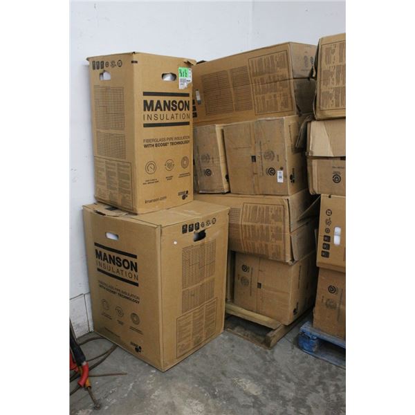Manson Fiberglass Pipe Insulation on Pallet