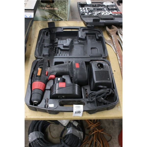 Coleman Cordless Drill w/Battery/Charger/Case