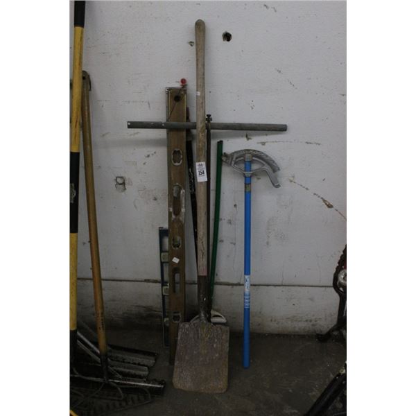 Levels, Conduit Bender, Shovels, Broom