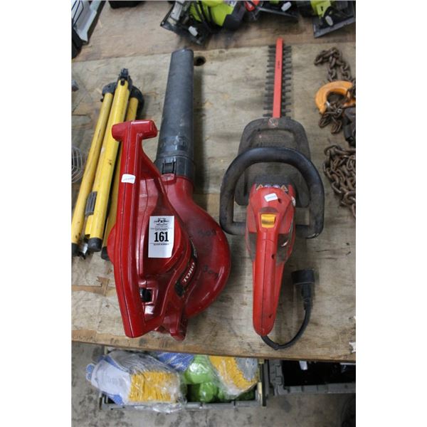 Toro Electric Blower, Homelite Hedge Trimmer