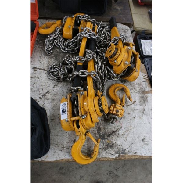 3-Harrington  3 Ton Chain Come A Long - 3 X $