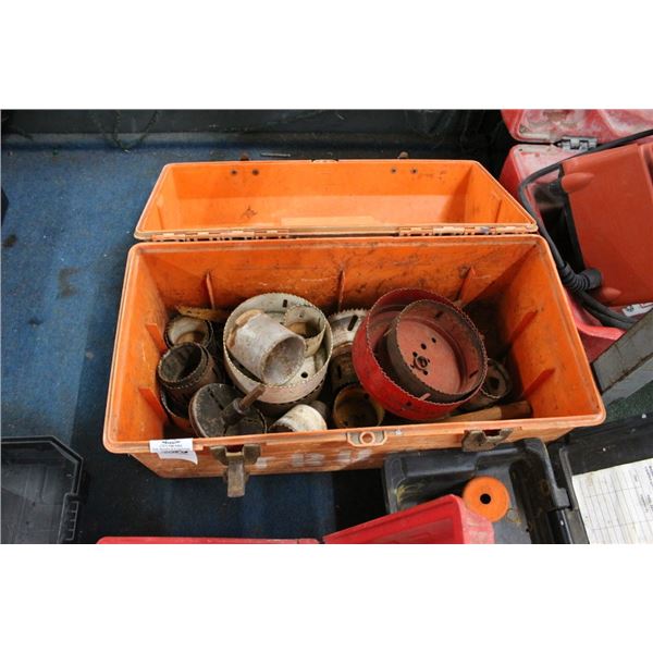 Remmington Fastener Gun, Hole Saws, Bin w/Asst. Hardware
