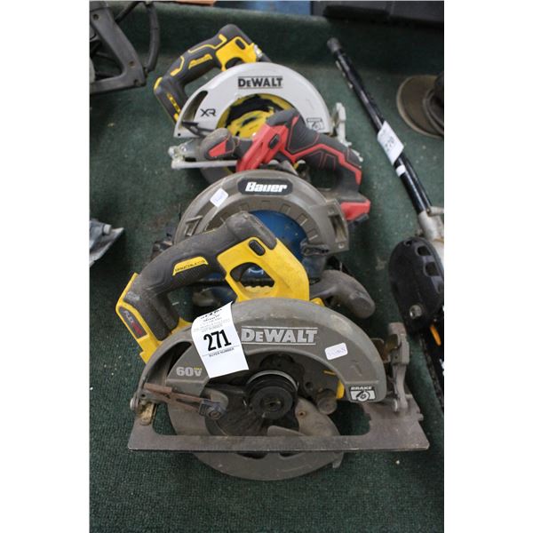 3-Cordless Circular Saw - No Battery/Charger - 3 X $