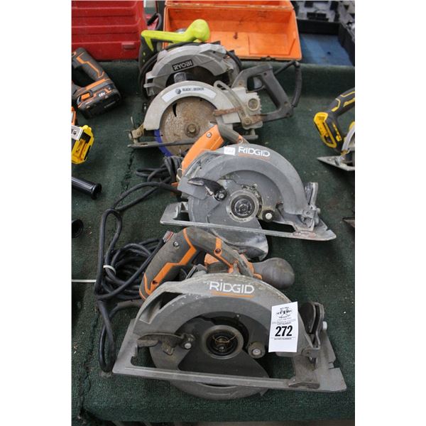 4-Ridgid/Ryobi/B & D Electric Circular Saws - 4 X $