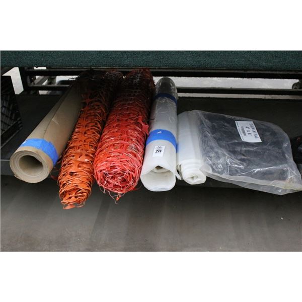 Sedament Bag, Paper Rolls, Plastic Safety Fencing, Visqueen