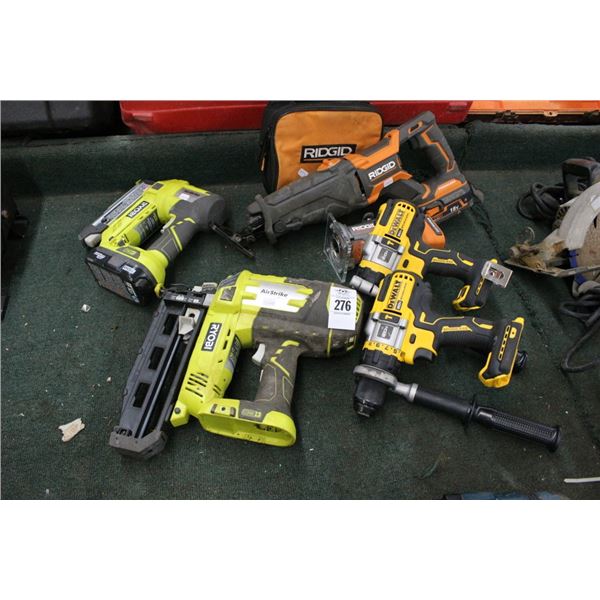 Dewalt/Ryobi/Ridgid Cordless Tools - No Chargers - Some Batteries