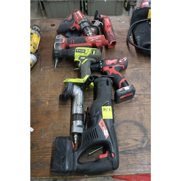 Ryobi/Milwaukee Cordless Tools Air Grinder, Sawzall