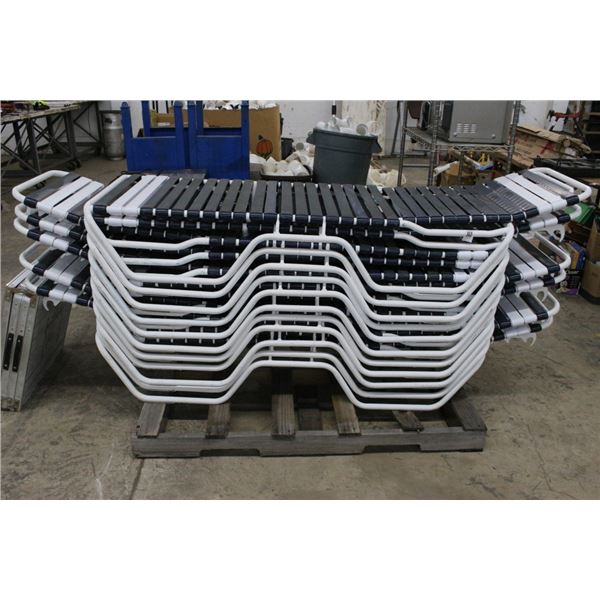11-Black/White Patio Chaise Lounge - 11 X $