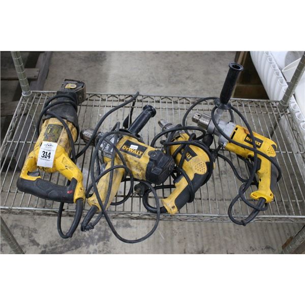 4-Dewalt Electric Sawzall, Drill - 4 X $
