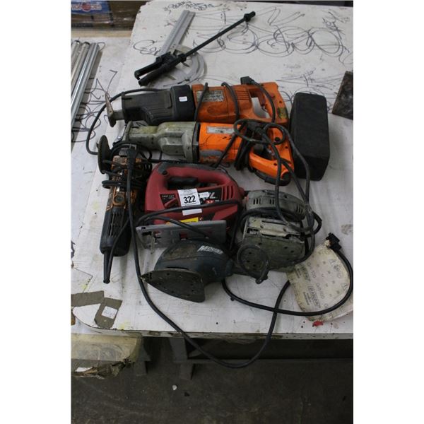 Electric Sawzall, Sanders, Jigsaw, Grinder
