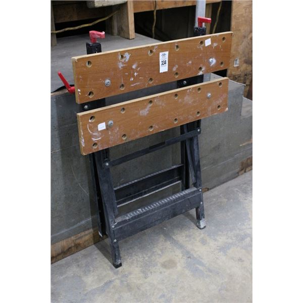 B & D Folding Work Bench w/Leaf Rake