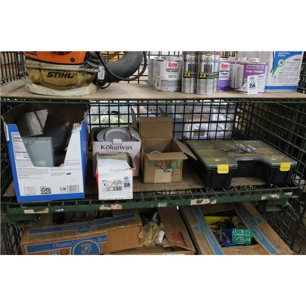 Hardware Bin, Lighting, Wall Plates, Electrical Control Boxes