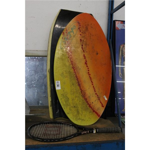 Boogie Board, Skim Board, Tennis Racket