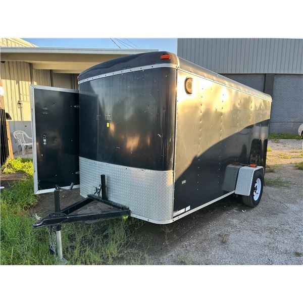 2008 Black S/A  12' Enclosed Trailer w/Ramp/Side Door