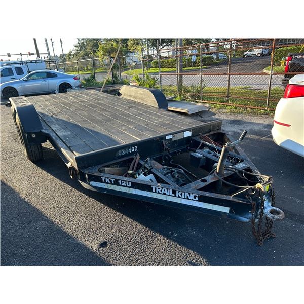 2006 Trail King T/A,  18' Tip Deck Equip Trailer, Ring Hitch, 15,360 GVWR