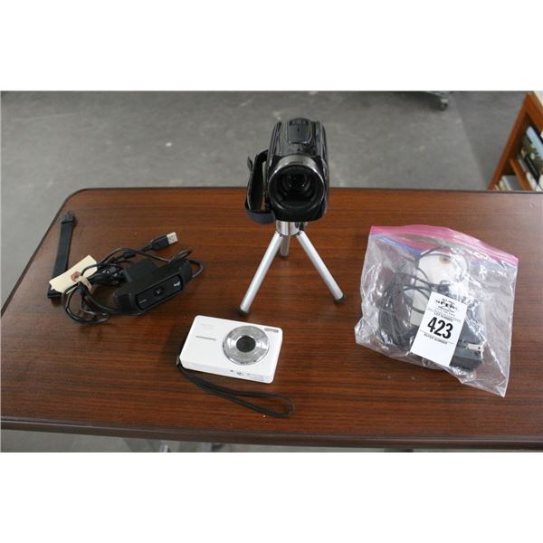 Personal Recording Device, Canon Hand Camcorder, Logi Camera
