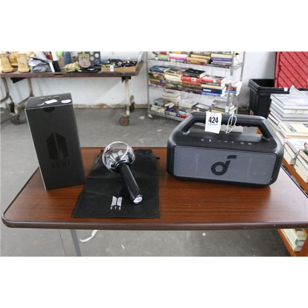 Sound Core Portable Speaker w/BTS Official Light Stick