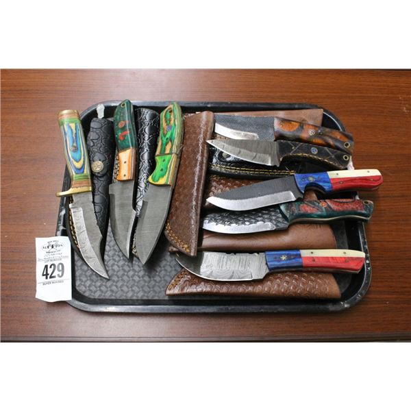8-Custom Knife w/Sheath - 8 X $