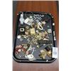 Image 1 : Geniva Man's Watch w/Asst. Souvenir Pins, Estate Jewelry