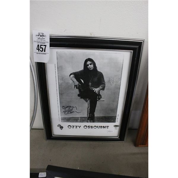 Ozzy Osbourne Framed Autographed Photo